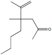 4-Methyl-4-(1-methylethenyl)-2-octanone 结构式