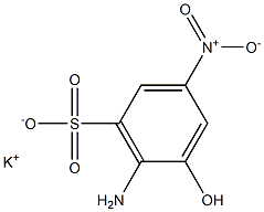 6-Amino-5-hydroxy-3-nitrobenzenesulfonic acid potassium salt 结构式