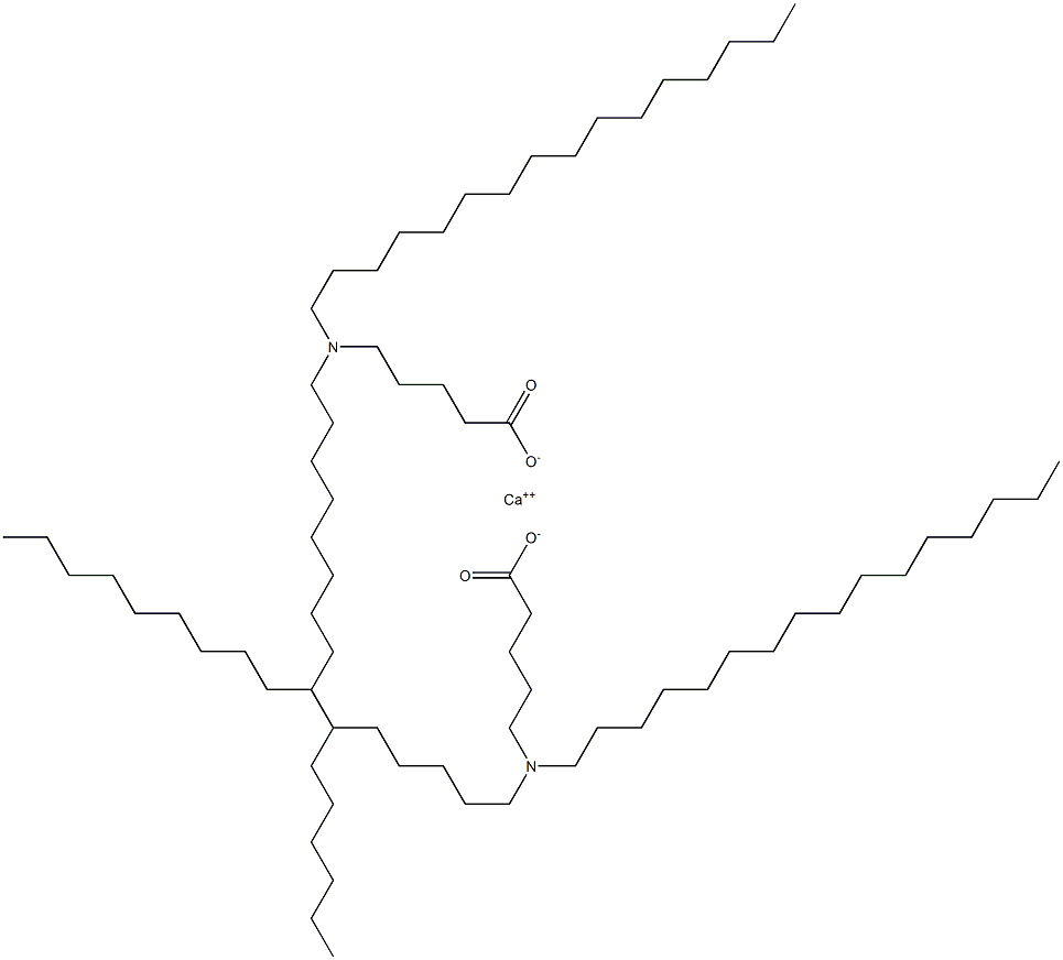 Bis[5-(dihexadecylamino)valeric acid]calcium salt 结构式