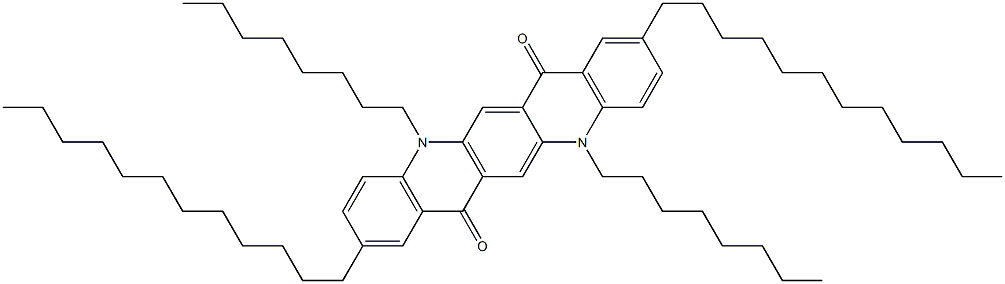 2,9-Didodecyl-5,12-dioctyl-5,12-dihydroquino[2,3-b]acridine-7,14-dione 结构式