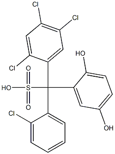(2-Chlorophenyl)(2,4,5-trichlorophenyl)(2,5-dihydroxyphenyl)methanesulfonic acid 结构式