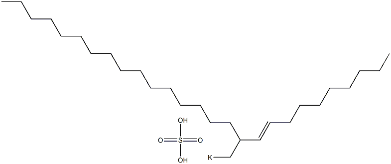 Sulfuric acid 2-(1-decenyl)octadecyl=potassium ester salt 结构式