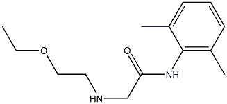 2-(2-Ethoxyethylamino)-N-(2,6-dimethylphenyl)acetamide 结构式