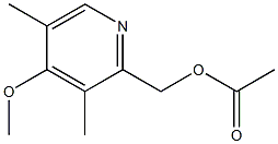 Acetic acid (4-methoxy-3,5-dimethylpyridin-2-yl)methyl ester 结构式