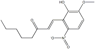 1-(2-Hydroxy-3-methoxy-6-nitrophenyl)-1-octen-3-one 结构式