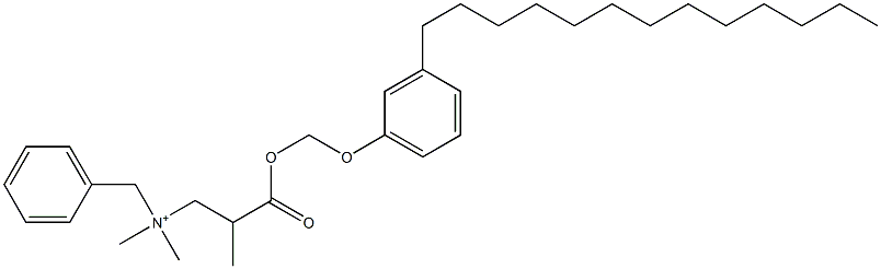 N,N-Dimethyl-N-benzyl-N-[2-[[(3-tridecylphenyloxy)methyl]oxycarbonyl]propyl]aminium 结构式