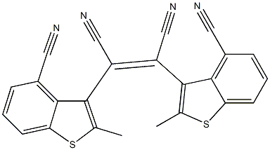 (Z)-2,3-Bis(4-cyano-2-methylbenzo[b]thiophen-3-yl)maleonitrile 结构式