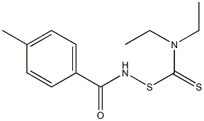 N-[(Diethylamino)(thiocarbonyl)thio]-4-methylbenzamide 结构式