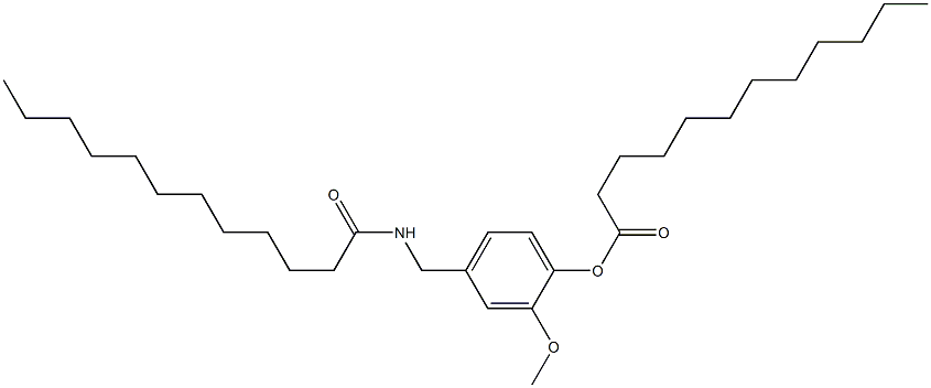 Dodecanoic acid 4-(dodecanoylaminomethyl)-2-methoxyphenyl ester 结构式