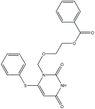 1-[(2-Benzoyloxyethoxy)methyl]-6-phenylthiopyrimidine-2,4(1H,3H)-dione 结构式