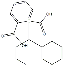 (-)-Phthalic acid hydrogen 1-[(S)-1-cyclohexylpentyl] ester 结构式