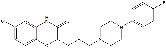 2-[3-[4-(4-Fluorophenyl)piperazin-1-yl]propyl]-6-chloro-2H-1,4-benzoxazin-3(4H)-one 结构式