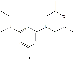 2-Chloro-4-diethylamino-6-(2,6-dimethylmorpholino)-1,3,5-triazine 结构式