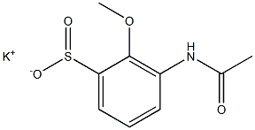 3-(Acetylamino)-2-methoxybenzenesulfinic acid potassium salt 结构式