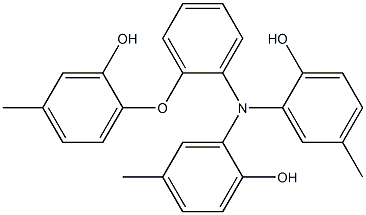 N,N-Bis(2-hydroxy-5-methylphenyl)-2-(2-hydroxy-4-methylphenoxy)benzenamine 结构式