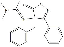 3-Phenyl-4-benzyl-4-[[1-(dimethylamino)ethylidene]amino]isoxazol-5(4H)-one 结构式