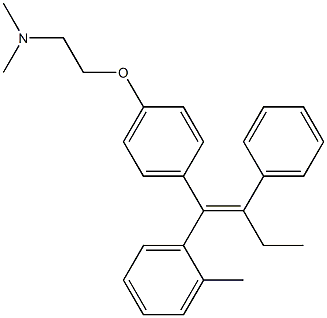 2-[4-[(E)-1-(2-Methylphenyl)-2-phenyl-1-butenyl]phenoxy]-N,N-dimethylethanamine 结构式