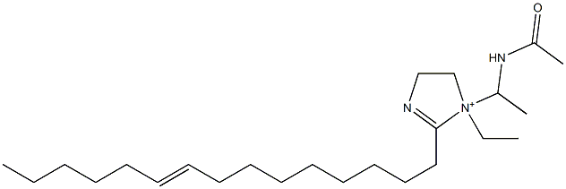 1-[1-(Acetylamino)ethyl]-1-ethyl-2-(9-pentadecenyl)-2-imidazoline-1-ium 结构式