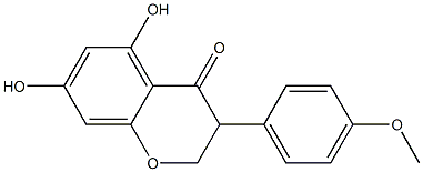 3-(4-Methoxyphenyl)-5,7-dihydroxy-2H-1-benzopyran-4(3H)-one 结构式