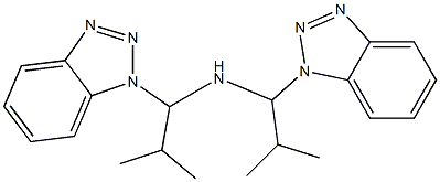 1,1'-[Iminobis(2-methylpropane-1,1-diyl)]bis(1H-benzotriazole) 结构式