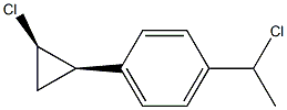 (1R,2R)-1-Chloro-2-[4-(1-chloroethyl)phenyl]cyclopropane 结构式