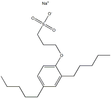 3-(2,4-Dipentylphenoxy)propane-1-sulfonic acid sodium salt 结构式