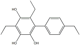 3,5-Diethyl-6-(4-ethylphenyl)benzene-1,2,4-triol 结构式