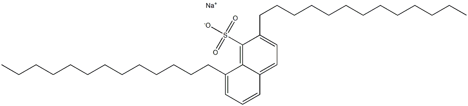 2,8-Ditridecyl-1-naphthalenesulfonic acid sodium salt 结构式