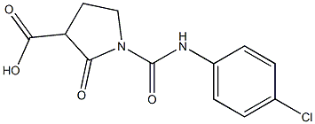 1-[[(4-Chlorophenyl)amino]carbonyl]-2-oxopyrrolidine-3-carboxylic acid 结构式