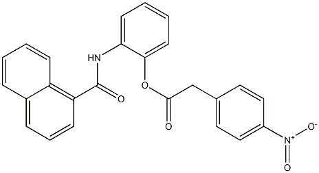 4-Nitrobenzeneacetic acid 2-(1-naphthoylamino)phenyl ester 结构式