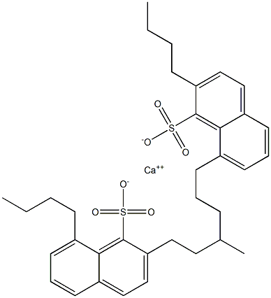 Bis(2,8-dibutyl-1-naphthalenesulfonic acid)calcium salt 结构式