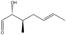 (2R,3R)-2-Hydroxy-3-methyl-5-heptenal 结构式