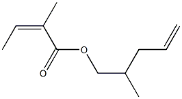 2-Methylisocrotonic acid 2-methyl-4-pentenyl ester 结构式