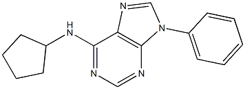 6-Cyclopentylamino-9-phenyl-9H-purine 结构式