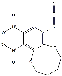 (2,3,4,5-Tetrahydro-9,10-dinitro-1,6-benzodioxocin)-7-yl azide 结构式