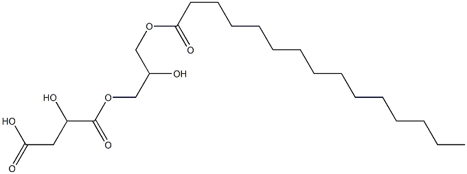 D-Malic acid hydrogen 1-(2-hydroxy-3-pentadecanoyloxypropyl) ester 结构式