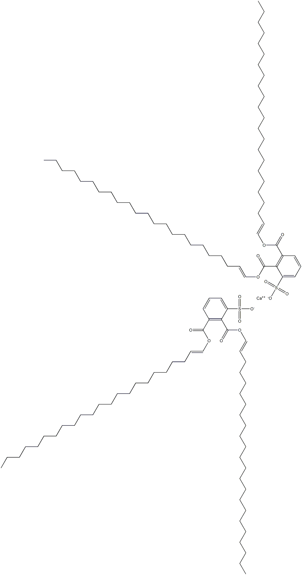 Bis[2,3-di(1-tricosenyloxycarbonyl)benzenesulfonic acid]calcium salt 结构式