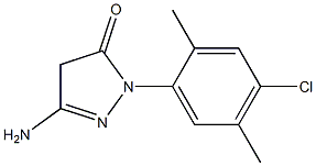 3-Amino-1-(4-chloro-2,5-dimethylphenyl)-5(4H)-pyrazolone 结构式