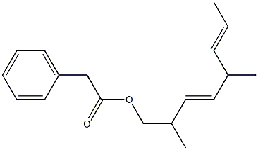 Phenylacetic acid 2,5-dimethyl-3,6-octadienyl ester 结构式