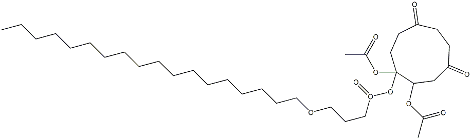 2,3-Bis(acetyloxy)-1,5-dioxa-3-tricosanoyloxycyclononane-6,9-dione 结构式