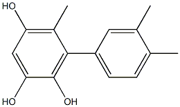 6-(3,4-Dimethylphenyl)-5-methylbenzene-1,2,4-triol 结构式