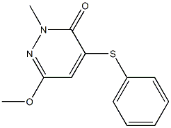 6-Methoxy-2-methyl-4-(phenylthio)pyridazin-3(2H)-one 结构式