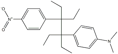 3,4-Diethyl-3-(4-nitrophenyl)-4-[4-(dimethylamino)phenyl]hexane 结构式