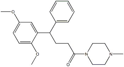 1-[4-(2,5-Dimethoxyphenyl)-4-phenylbutyryl]-4-methylpiperazine 结构式