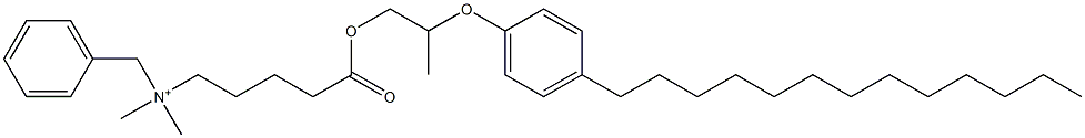 N,N-Dimethyl-N-benzyl-N-[4-[[2-(4-tridecylphenyloxy)propyl]oxycarbonyl]butyl]aminium 结构式