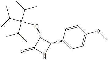 [3R,4S,(+)]-3-(Triisopropylsiloxy)-4-(4-methoxyphenyl)azetidine-2-one 结构式