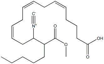 (5Z,8Z,11Z)-14-Isocyano-15-(methoxycarbonyl)-5,8,11-icosatrienoic acid 结构式