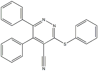 3-(Phenylthio)-5,6-diphenylpyridazine-4-carbonitrile 结构式