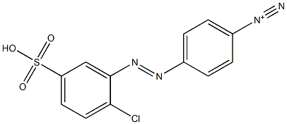 4-[(2-Chloro-5-sulfophenyl)azo]benzenediazonium 结构式