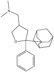 3-(Dimethylaminomethyl)-5-(3-adamantyl)-5-phenyloxolane 结构式